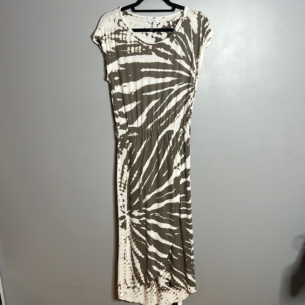 Young fabulous & broke brown tie dye faux wrap maxi dress size xs